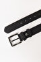 Men's Black Casual Faux Leather Jean Jeans Belt - 2
