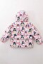 Girl's Inner Fleece Hooded Penguin Pattern Digital Printed Winter Puffer Jacket & Coat RB-103 - 4
