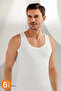 Pack of 6 Ribana 100% Cotton Men's Undershirts White Me020