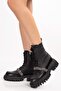 Women's Genuine Leather Thick Heeled Lightweight Stone Detailed Stylish Boots Rg.88222 - 5