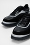 Men's Black\Grey Genuine Leather Sneakers & Sports Shoes - 3