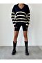V-Neck Striped Knitwear Sweater - 3