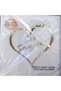 33x33 Cm Gold on White I Love You Heart Patterned 16-Piece White Colored Paper Napkins