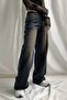 Y2k Baggy Brown Washed Color Patterned Wide Leg Jean Trousers - 2