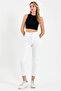 Jaxen Women's White High Waist Boyfrend Mom Jeans Pants - 6
