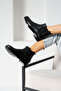 Women's Rubber Detailed Short Booties Black - 2