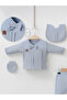 Baby Newborn 5-Piece Gloves Bib Hat Top and Pants Set 0-3 Months - 2