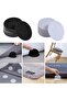 Anti-Slip Velcro Tape Under Carpet 6 Cm Diameter (4 Pieces-Pair) Black