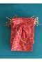 5 Small Red Crispy Flower Patterned Legume Bags