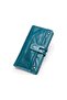 Contacts Tatti - Genuine Leather Trendy Star Unisex Turquoise Wallet, Wallet with Phone Compartment
