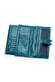 Contacts Tatti - Genuine Leather Trendy Star Unisex Turquoise Wallet, Wallet with Phone Compartment - 4