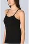 Women's Black Cotton Rope Strap Tank Top Pack of 6