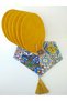 Tile Patterned Runner, 6 Yellow Color Plates - 3