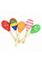 Wooden Toy for Children and Babies Fun Colorful Wooden Maracas Large 20 cm 1 Piece