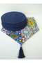Tile Patterned Runner, 6 Navy Blue Color Plates - 3