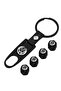 Volkswagen Amarok Metal Keychain and Valve Cover Set (Black-White)