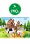Wooden Puzzle Set with Cute Animals, Dinosaurs and Teddy Bear on the Plane - 2