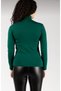 Women's Green Long Sleeve Turtleneck Lycra Bady - 3