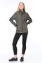 Women's Windbreaker Raincoat Seasonal Khaki Sports Jacket with Shoulder Detail - 4