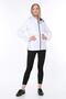 Women's Windbreaker/Raincoat Slit Detailed Seasonal White Sports Jacket - 4