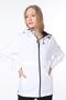 Women's Windbreaker/Raincoat Slit Detailed Seasonal White Sports Jacket - 5