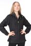 Women's Seasonal Black Sport Jacket with Slit Detail - 2
