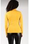 Women's Yellow Lycra Long Sleeve Turtleneck Bady - 3
