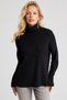 Women's Black Fisherman Corded Knitwear Sweater AYD257