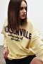 Ramona Women's Oversize Soft Fleece Inside Organic Cotton Printed Round Neck Sweatshirt - 3