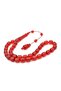Systemed Barrel Cut Large Size Red Powder Press Amber Prayer Beads - 3