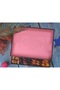 Wooden Decorative and Decorative Coffee Cup & Serving Stylish 4-Section Tray with Drawers (PINK) - 3