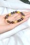 Pyrite, Smoky, Citrine Real Natural Stone Bracelet 8 mm - 2