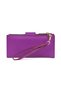 Women's Purple Wallet Phone Paper Coin Compartment Wallet Locked Wrist Strap Portfolio Wallet - 8