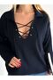 Collared Bird Eye Knitwear Women's Sweater - 3