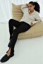 Black High Waist Slit Women's Trousers Mg1651 - 2