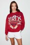 Sanne Red Oversize Sweatshirt