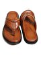Tugerdi Genuine Leather Tan Light Sole Flip Flop Quality Men's Model Slippers TG090181622 316 - 3