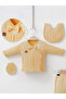 Baby Newborn 5-Piece Gloves Bib Hat Top and Pants Set 0-3 Months - 2