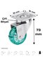 50 Pieces Transparent Green Decorative Furniture Caster with Turntable - 4 Pieces - 2