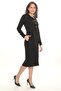 X MODAPO Women's Shirt Collar Buttoned Sleeve Buttoned Belted Knitted Dress - 3