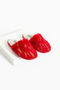 Red Gilded Comfortable Soft Winter Warm Non-Slip Sole Women's Indoor Slippers - 5
