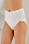 Women's White Rib Panties Mb008
