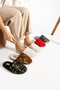 Gray Gilded Comfortable Soft Winter Warm Non-Slip Sole Women's House Slippers - 5