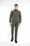 Men's Khaki Waffle Stand Collar Tracksuit Set with Pocket Detail - 5
