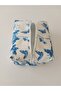Blue patterned makeup bag - 3