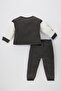 Baby Boy Printed Thick Sweatshirt Sweatpants Set of 2 - 6