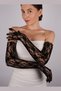 Lacy Pazu Length Long Bridal Gloves Party and Dance Gloves