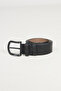Men's Black Casual Faux Leather Jean Jeans Belt