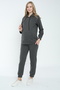 Anthracite Maternity and Maternity Hooded Sweatshirt Tracksuit Set - 3