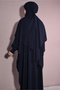 Medina Silk Shawl and Dress Double Set Navy Blue - 5
